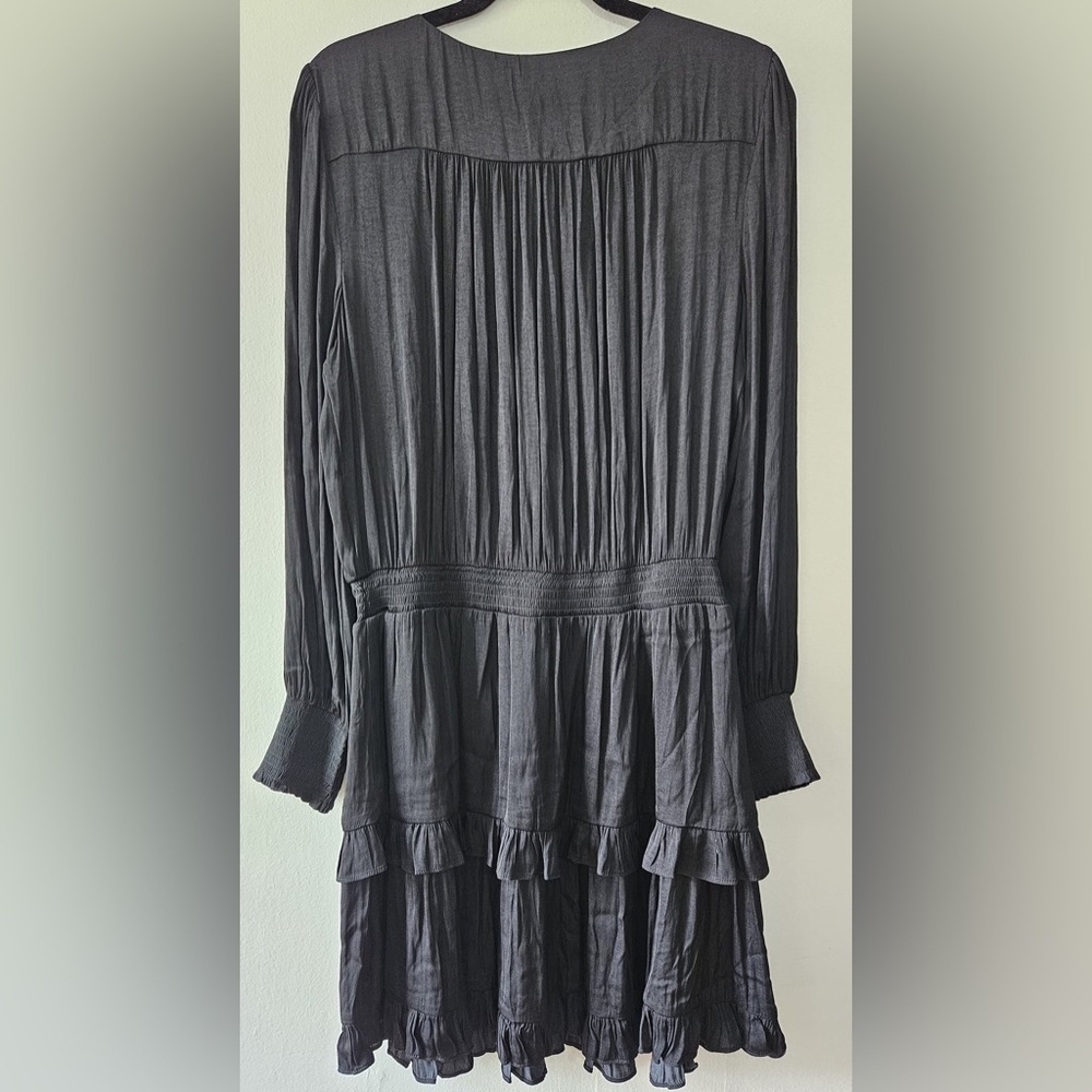 Socialite womens  Smocked Mini Dress, L, Black - Picture 4 of 5